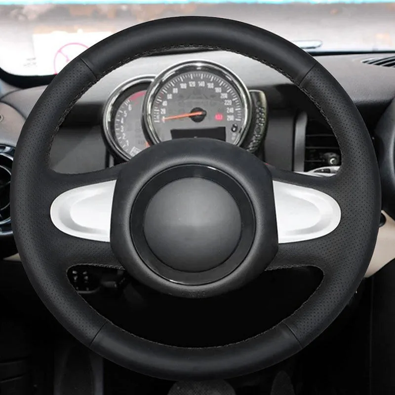 Funda de volante de cuero para Mini R56/R57 de 2 radios