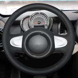 Funda de volante de cuero para Mini R56/R57 de 2 radios
