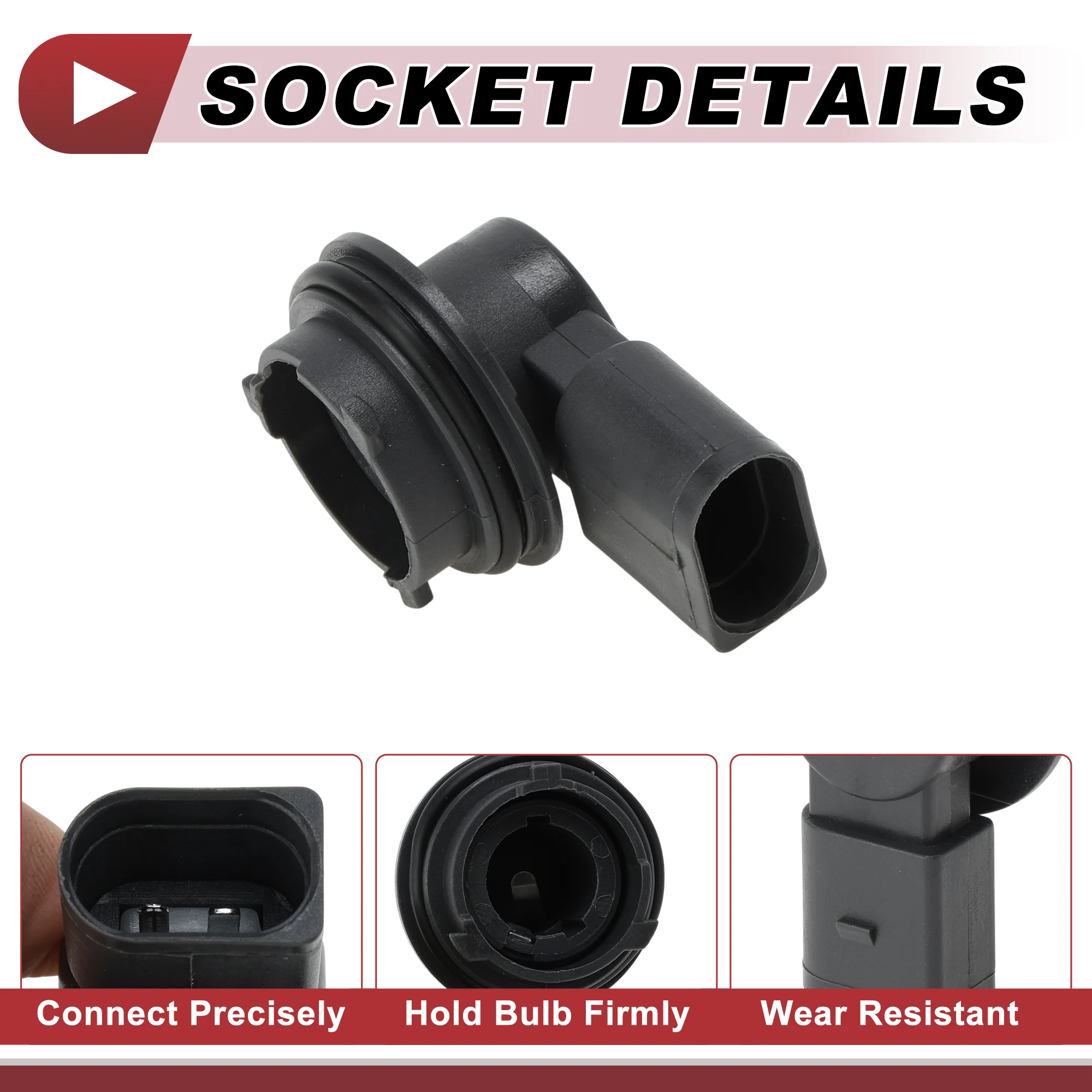 X Autohaux 1 pieza DRL toma de luz de circulación diurna para Skoda Octavia 2009-2013 No.1Z0941669 conector de bombilla de 2 pines - imagen 3