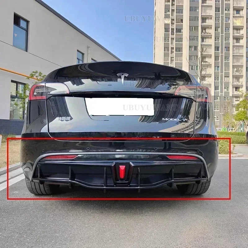 Kit Difusor Trasero Alerón Tesla Model 3/Y - Carbono Negro Tuning - imagen 2