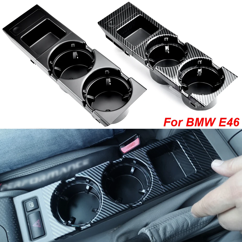 Consola central con portavasos efecto carbono para BMW Serie 3 E46 - imagen 5