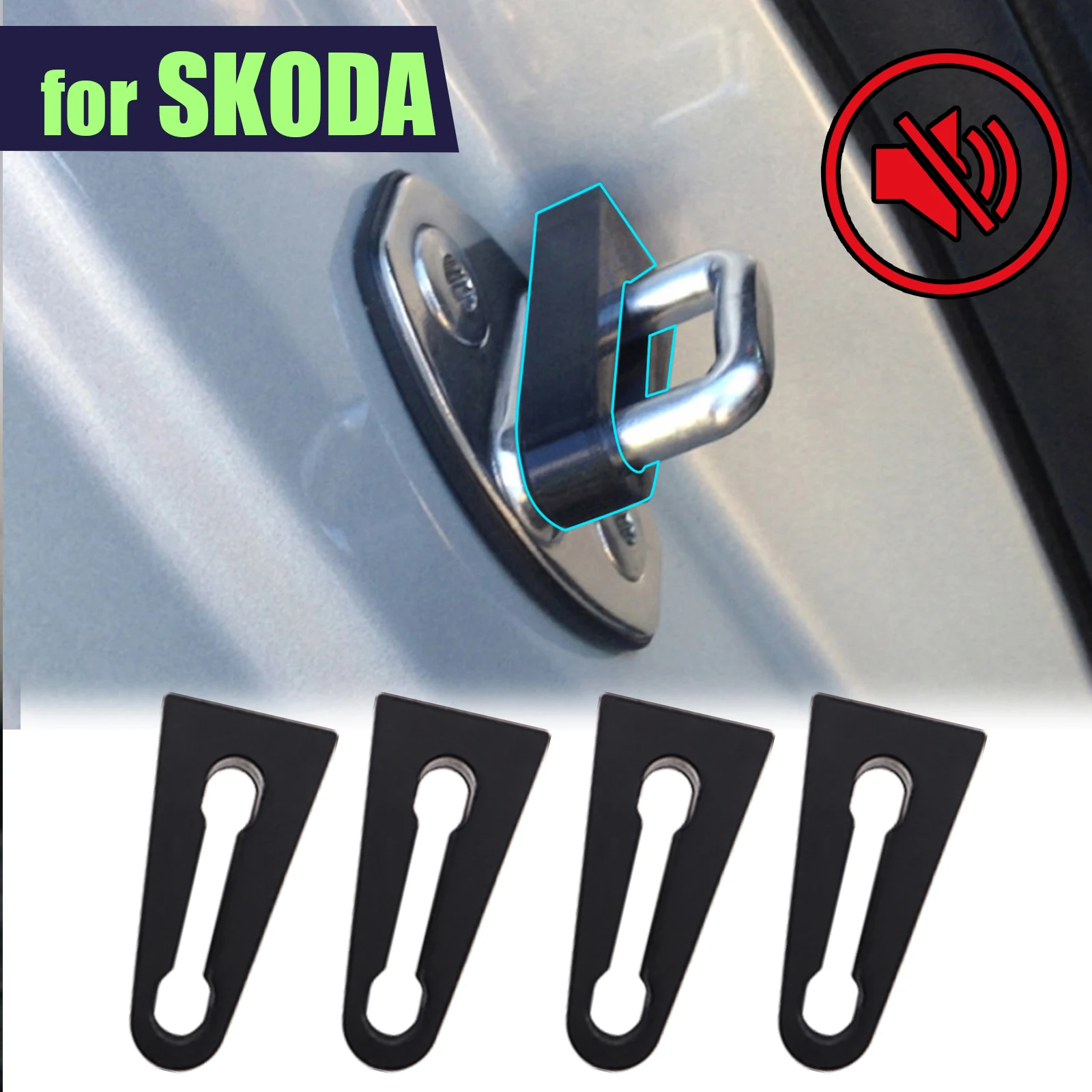 Kit amortiguador cerradura puerta Skoda Fabia – Insonorizante