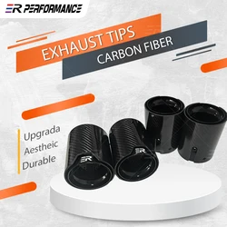 Puntas de escape deportivas para BMW M5 F90 en fibra de carbono negra