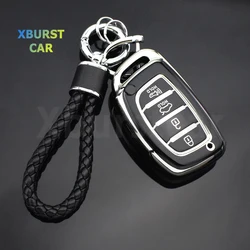 Auto Shell Funda llave coche TPU 4 botones Hyundai Tucson Santa Fe i10