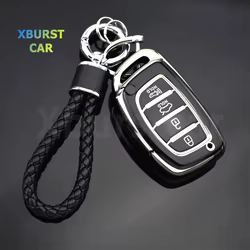 Funda para llave de coche de TPU de 4 botones para Hyundai Tucson Santa Fe Rena Sonata Elantra Creta Ix35 Ix45 I10 I30 I40 Auto Shell Fob