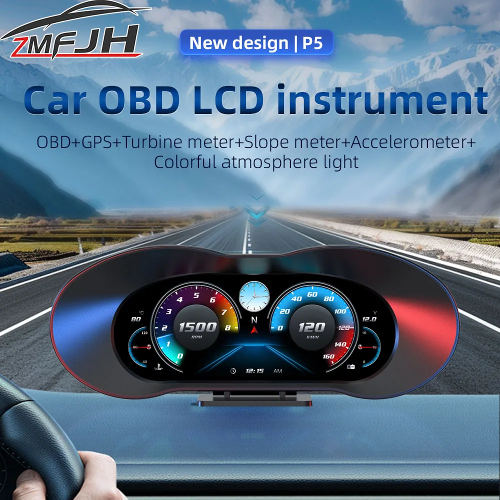 Pantalla OBD GPS multifunción P5 para coche
