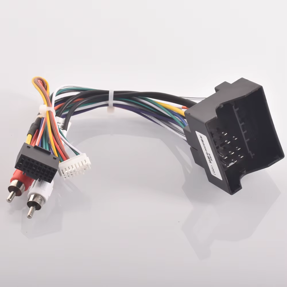 Detalle del arnés adaptador para radio de coche