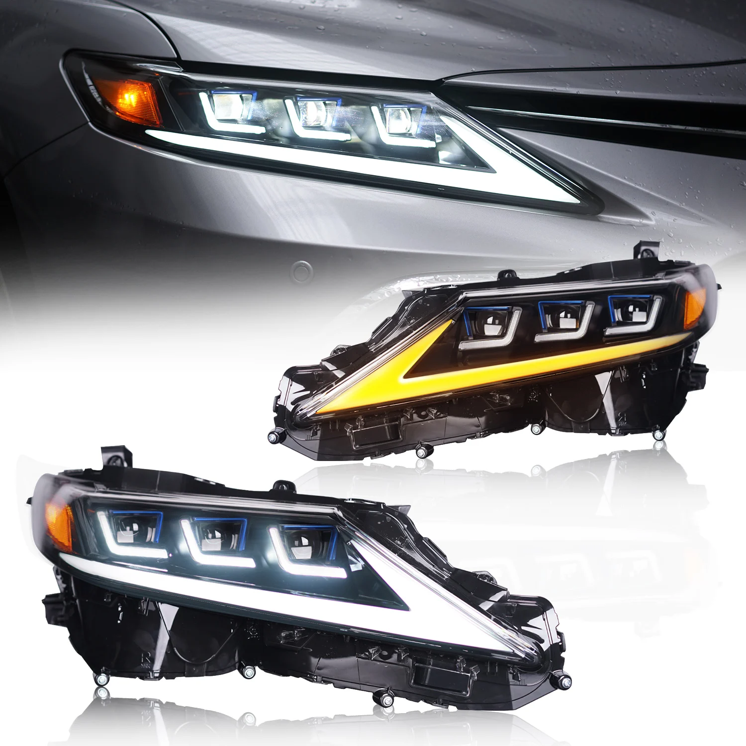 Faros LED Toyota Camry 2018-2022 con intermitencia secuencial - imagen 2
