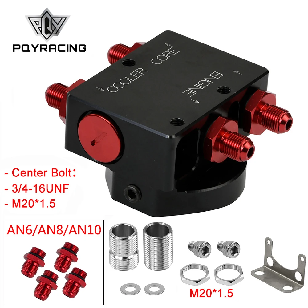 PQY PQY5675BK Adaptador sándwich de filtro de aceite con termostato