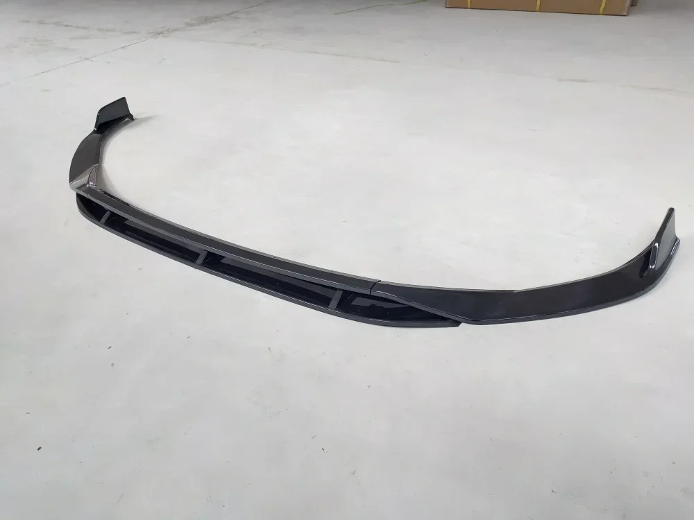Para Volkswagen BORA 2019 año parachoques delantero de coche kit de carrocería de cola modificación de labio en alerón de parachoques barbilla negro brillante - imagen 5
