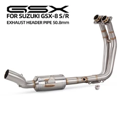 Tubo de enlace de escape inoxidable para Suzuki GSX-8S/8R 2022-2025