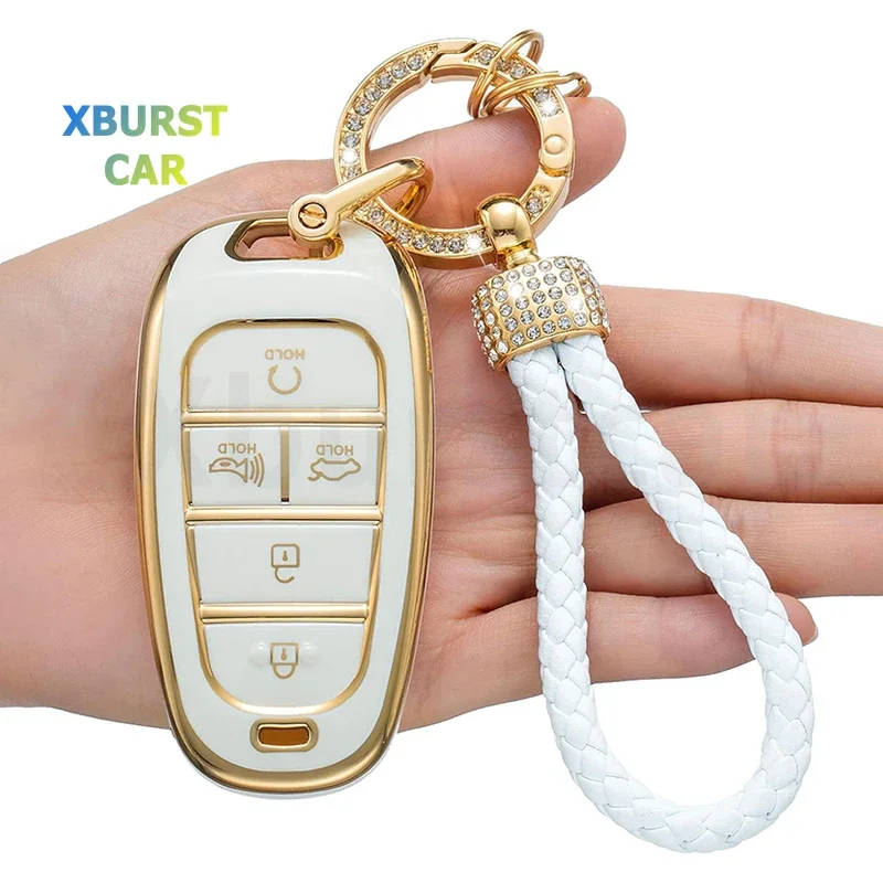 Funda de TPU para llave Hyundai compatible con Sonata y Tucson