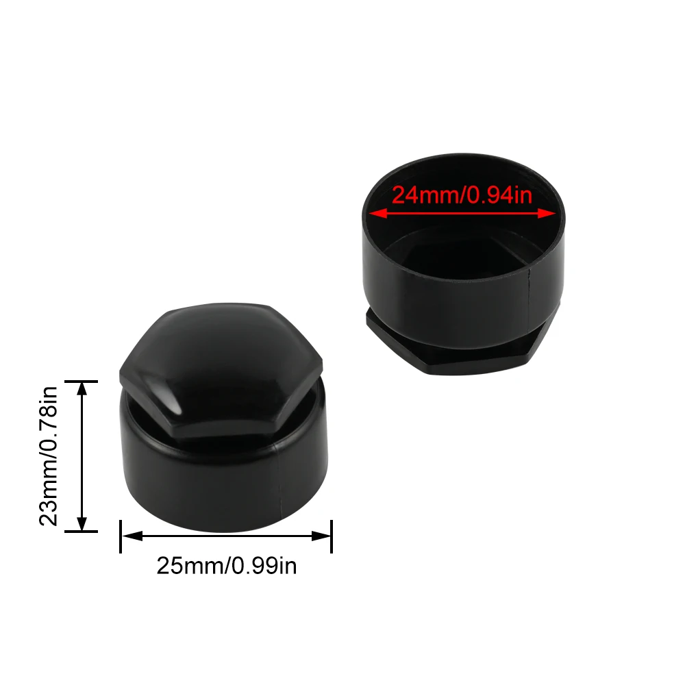 Tapones para tuercas de rueda 20x17 mm – Audi, VW, BMW, SEAT - imagen 4