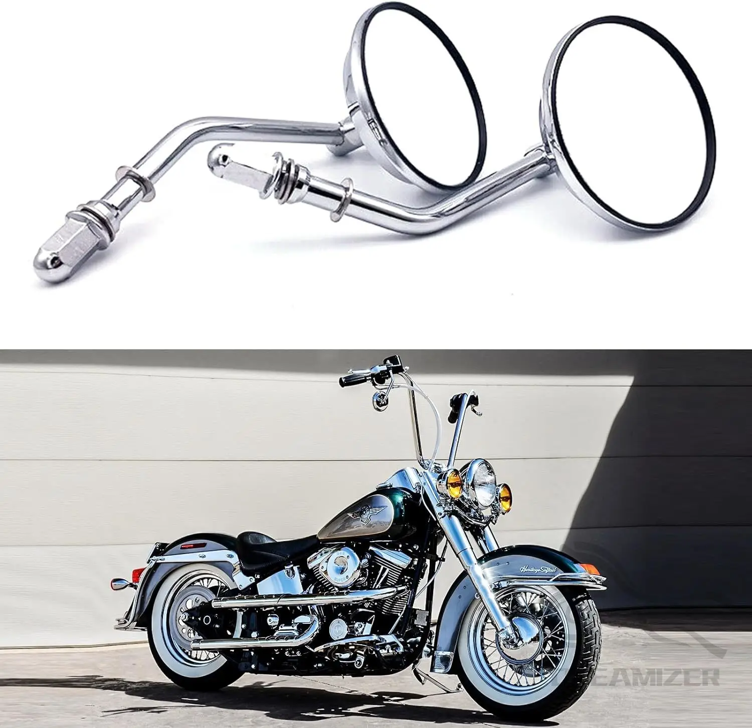 Espejos retrovisores para Harley-Davidson Sportster, Dyna y Softail - imagen 5