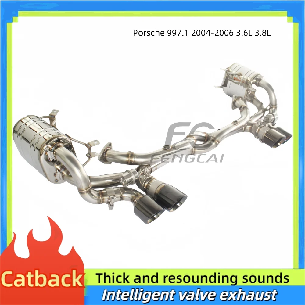 Escape deportivo inoxidable con válvula para Porsche 911 997.1