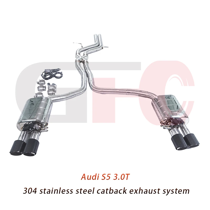 Silenciador de escape GFC Catback instalado en Audi S5