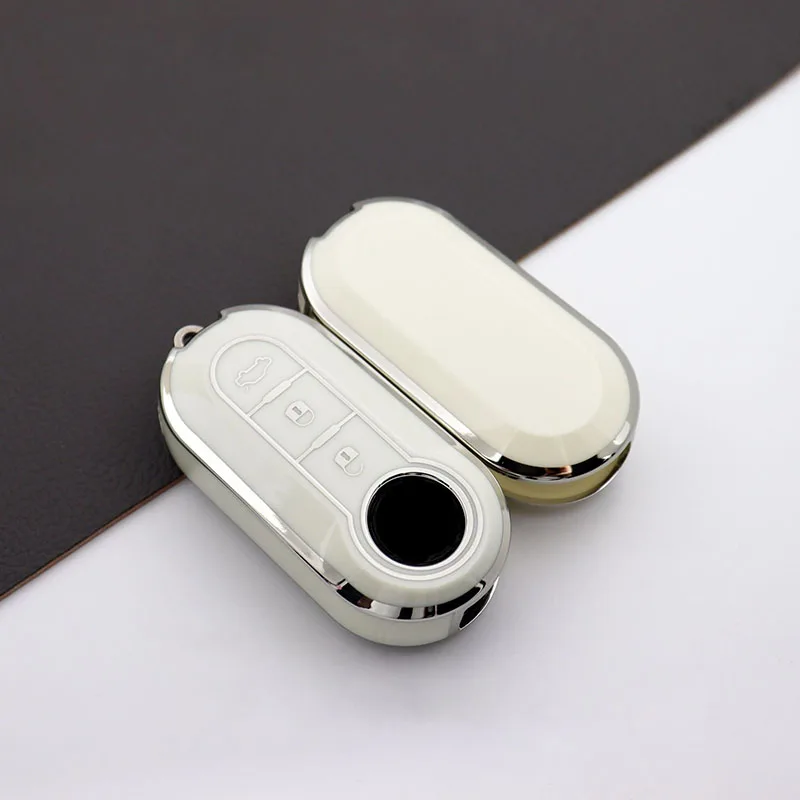 Funda llave TPU con tapa y borde plateado – Fiat Ducato y 500 - imagen 3