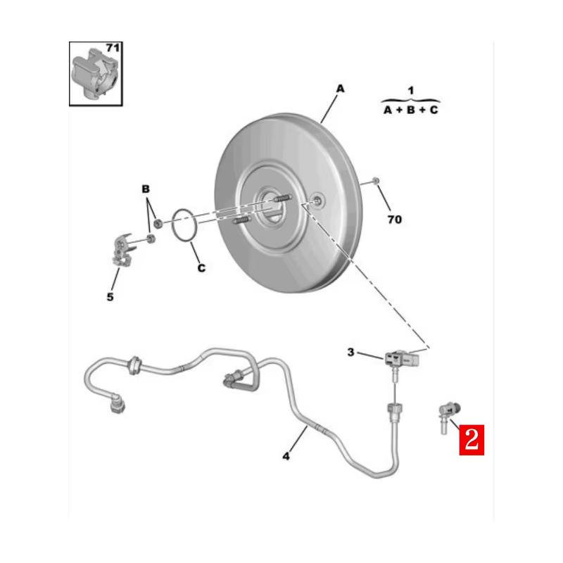 9811535180 Original nuevo acoplamiento de codo de refuerzo de vacío adecuado para Citroën DS7 - imagen 3