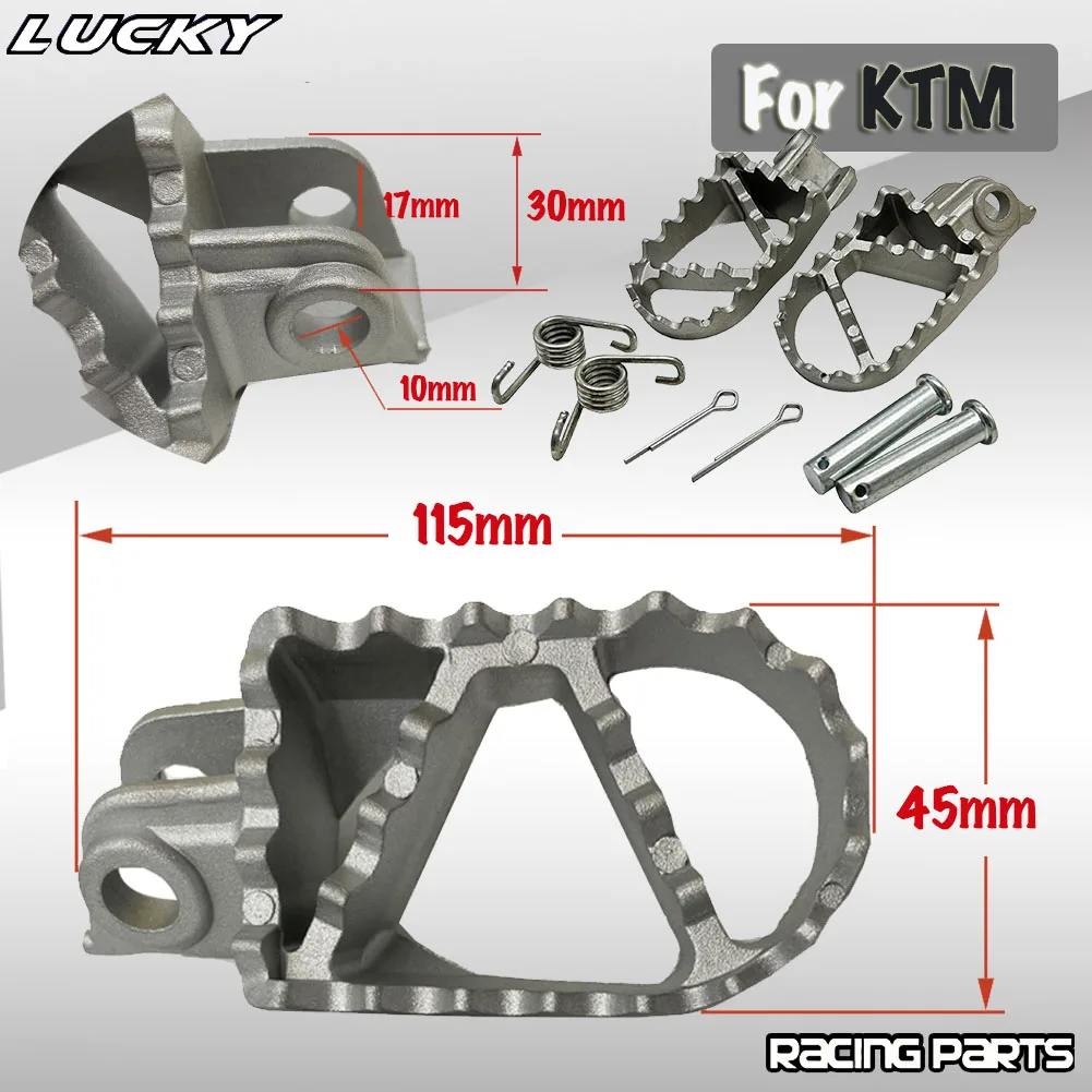 Reposapiés delanteros de aluminio para KTM SX, SX-F, XC y EXC - imagen 2