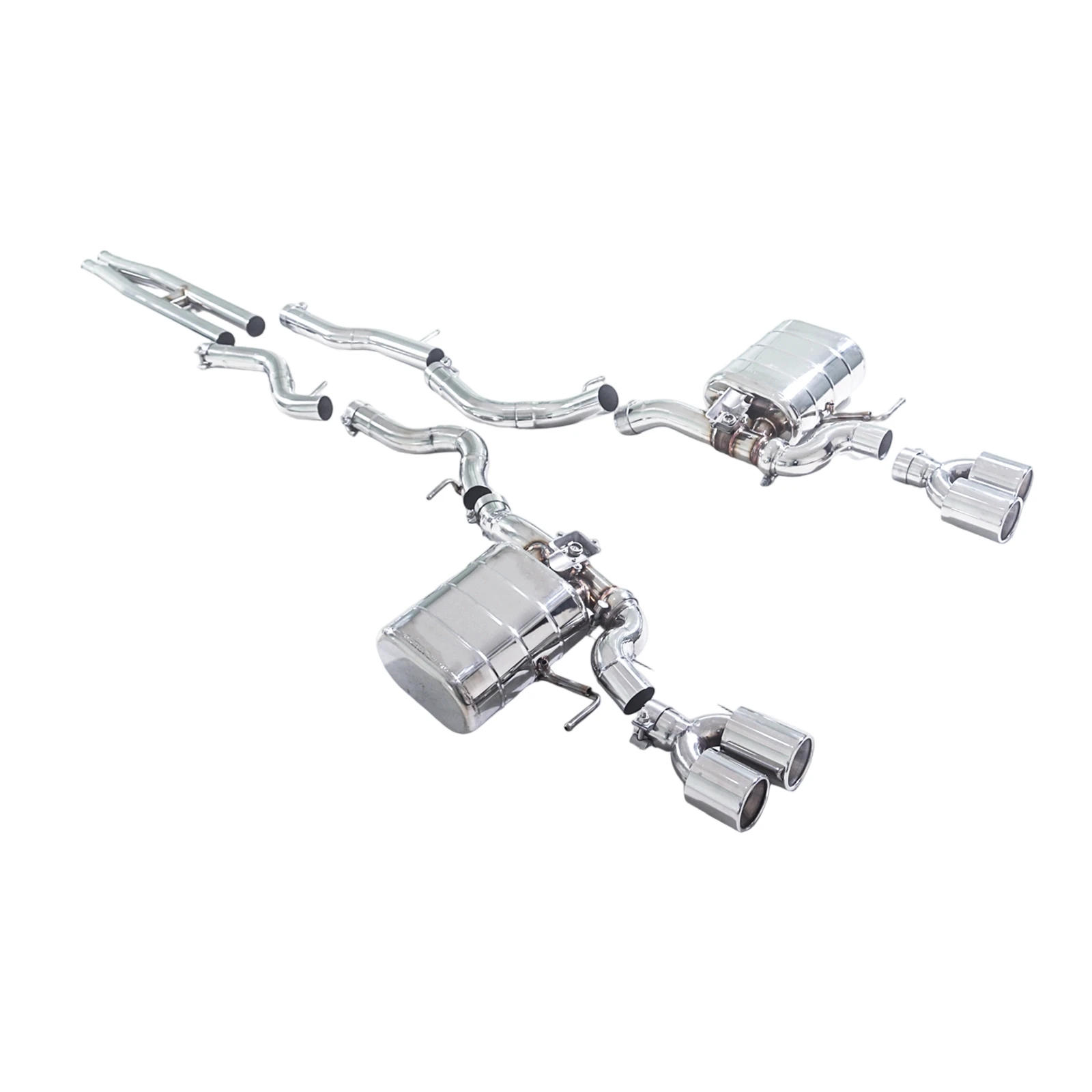 Detalle del silenciador Catback GFC en tubo SUS304