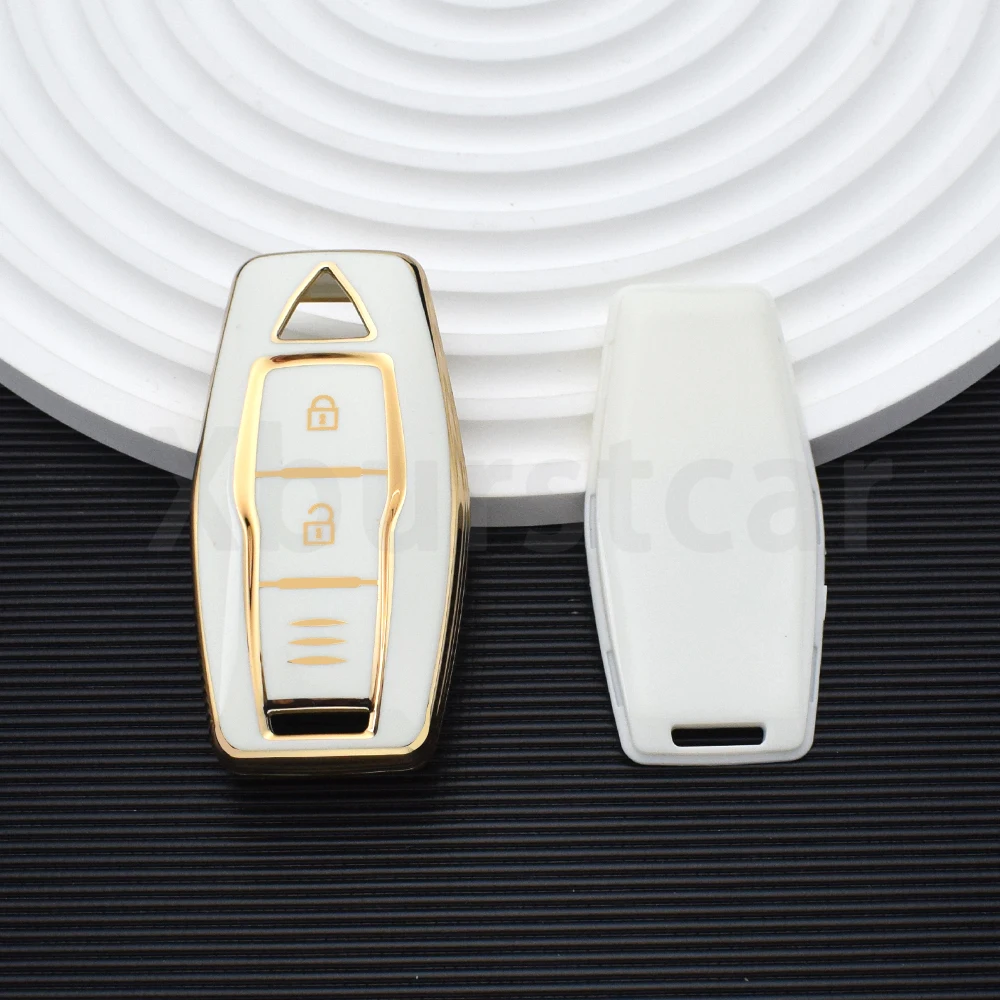 Funda para llave Mitsubishi Outlander 2022-2024 de TPU dorado - imagen 3