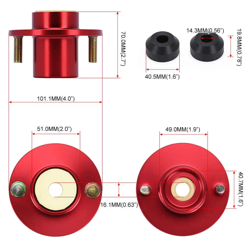 PQY-STH81 Copelas superiores coilover Honda Civic, del Sol e Integra - imagen 5