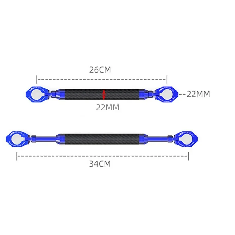Barra de refuerzo para manillar de moto 22 mm aluminio CNC universal - imagen 2