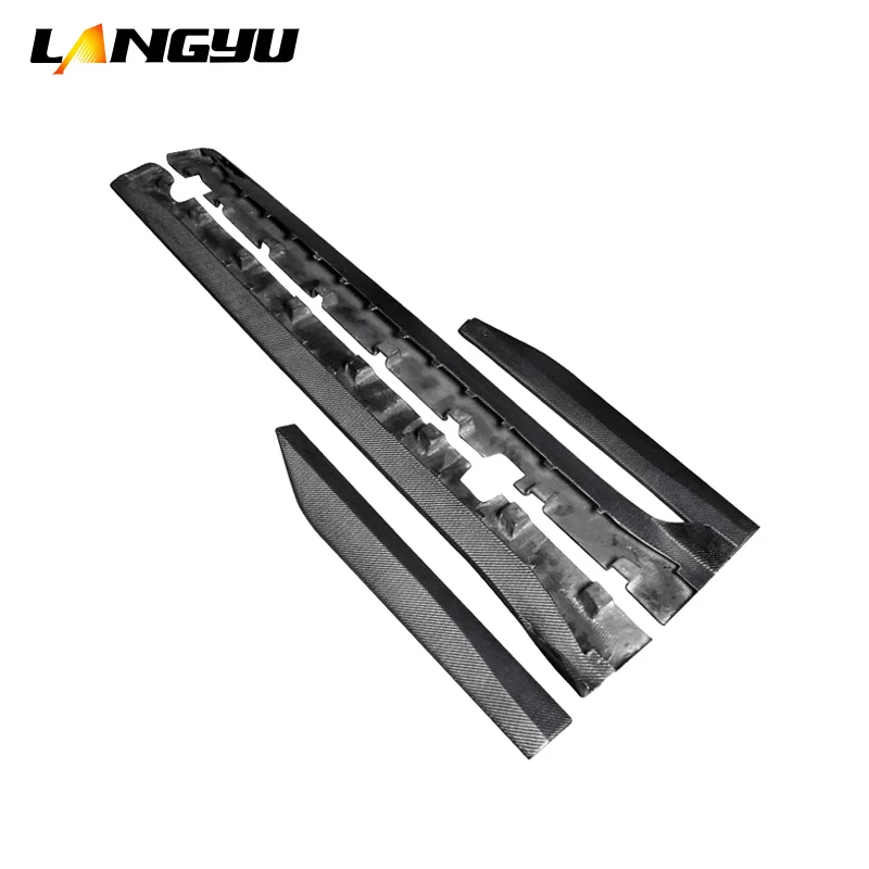 Langyu Faldones laterales de fibra de carbono para Ford Mustang GT500 - imagen 4