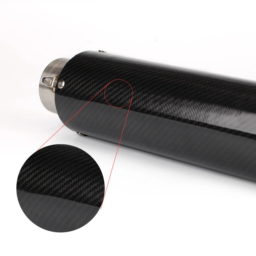 Tubo silenciador GP de escape Universal para motocicleta de 60MM con DB Killer para Z1000 CBR600RR TNT600 FZ8 GSR600 GSXR1300 450/490/550MM - imagen 4