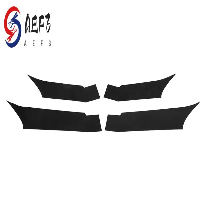 AEF3-Para Tesla Model 3 Y 2018-2023 manija de puerta interior pegatina cubierta protectora Interior gamuza italiana Interior de coche piezas negras Accesso