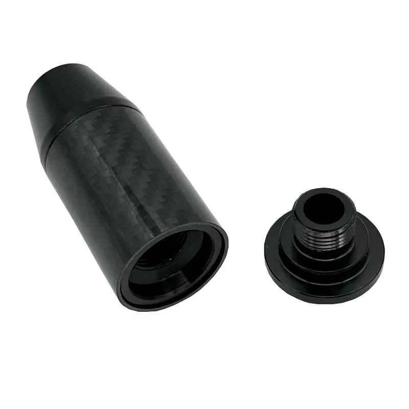 Nuevo Perilla de palanca de cambios de fibra de carbono, perilla de palanca de cambios Universal de 9cm, palanca de cambios de Metal, mango de palo, perilla de palanca de cambios manual de aluminio, color negro - imagen 3
