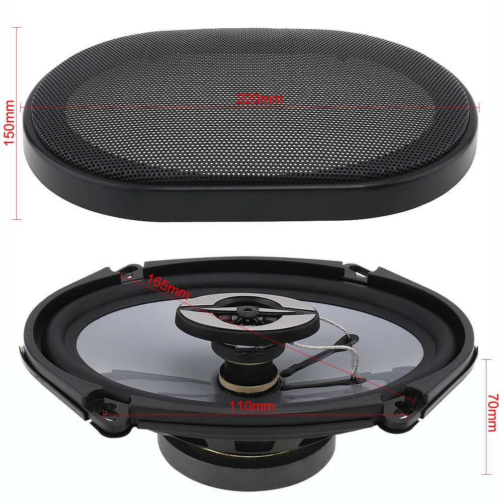 Altavoces coaxiales 5x7 para coche HiFi - 380 W, rango completo - imagen 5