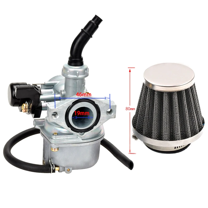 Carburador PZ19 con filtro aire para ATV Quad 50-110cc 4T - imagen 2