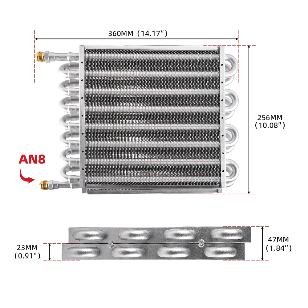 Enfriador de aceite RASTP 15300 AN8 RS-OSA018 con tuberías - imagen 3
