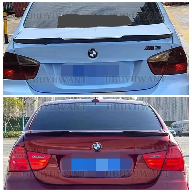 Labio alerón trasero BMW E90 320i 320d 2005-2011 ABS negro brillante