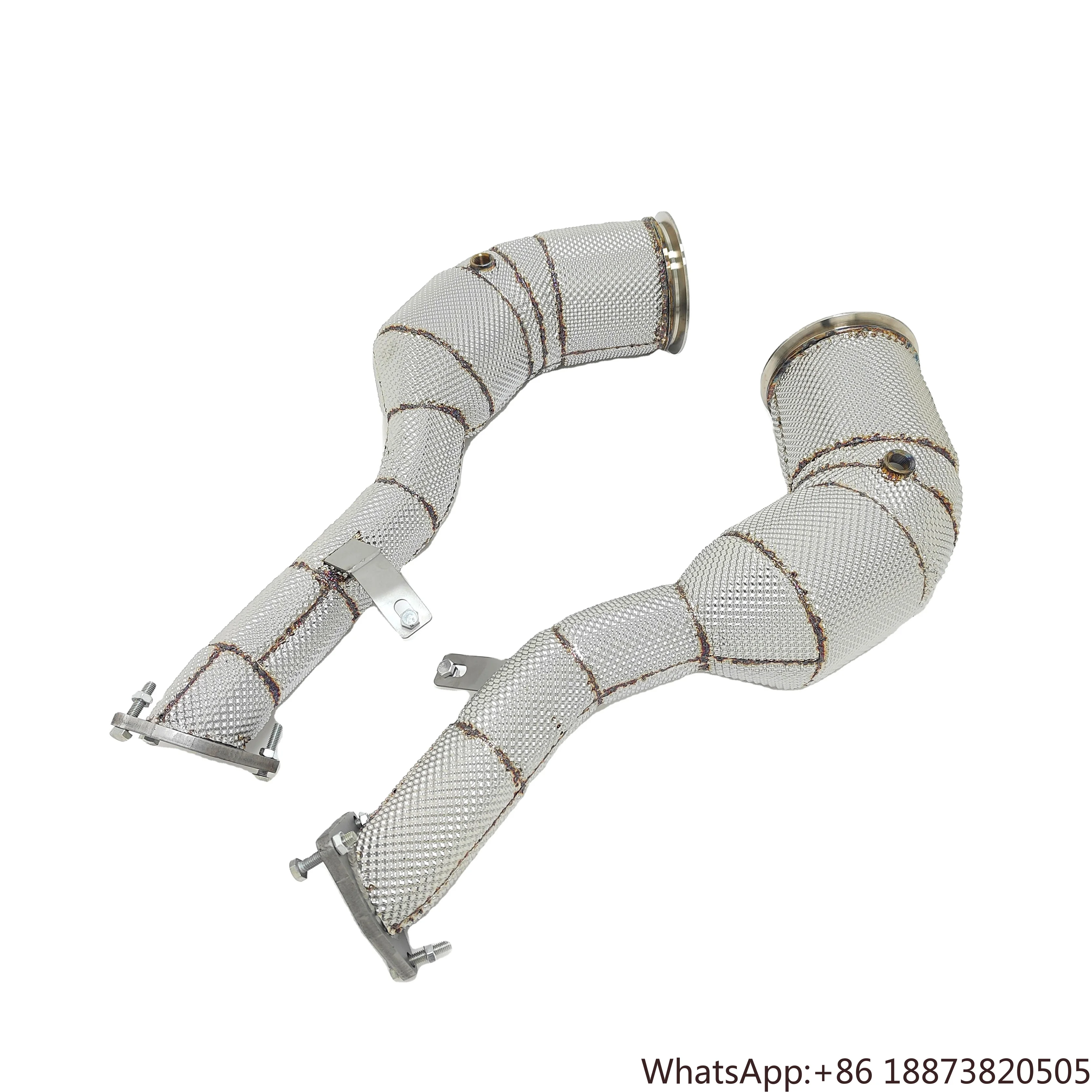 Tubo de bajada deportivo de alto rendimiento para Porsche Macan GTS 2.9T 2020-sin sistema de escape de bajante OPF con protector térmico