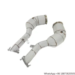 Tubo de bajada deportivo de alto rendimiento para Porsche Macan GTS 2.9T 2020-sin sistema de escape de bajante OPF con protector térmico