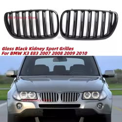 Rejilla de riñón BMW X3 E83 2007-2010 negra brillante
