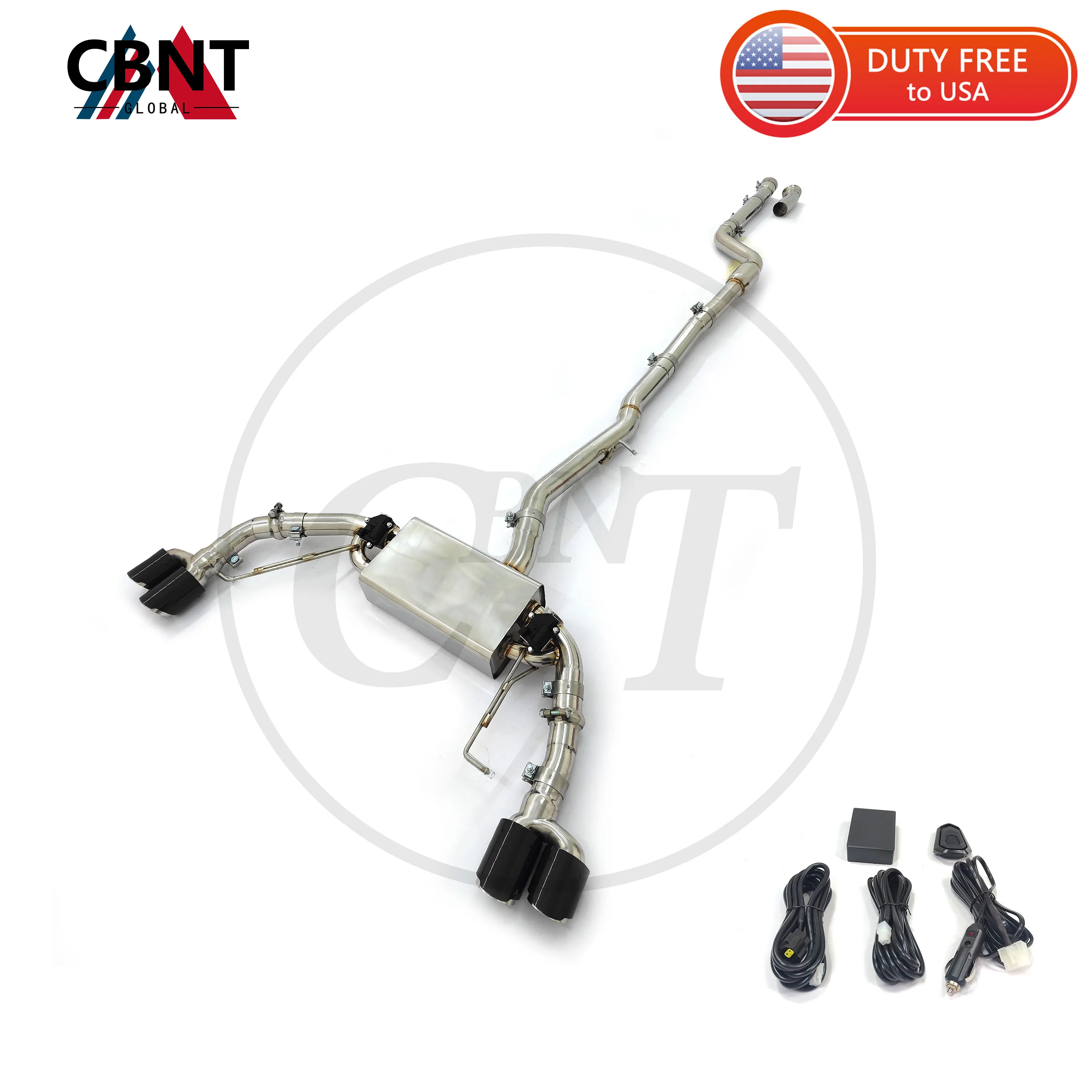 Sistema de escape catback CBNT con válvula para BMW X3 G01 30i B48