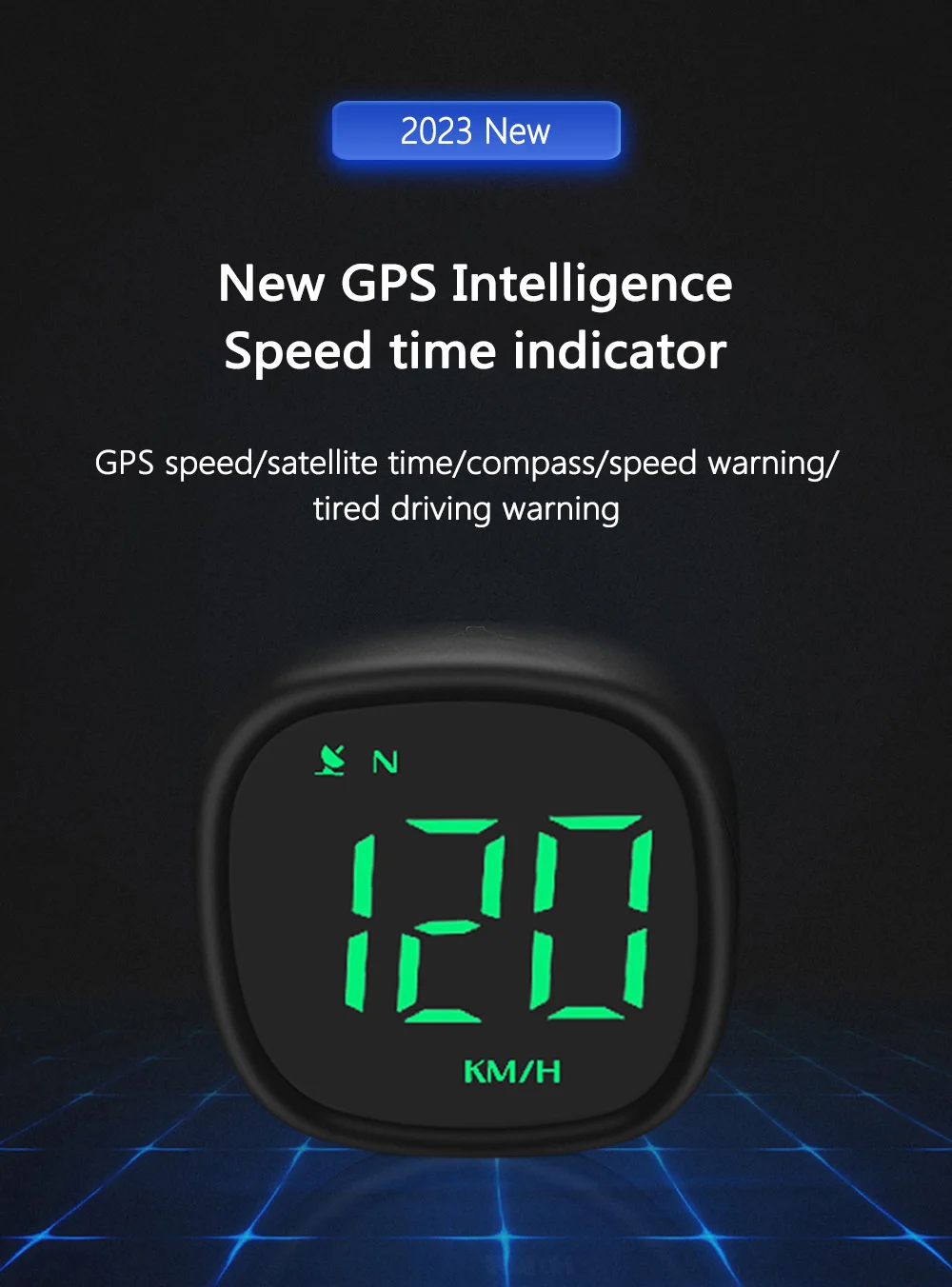 Pantalla del inclinómetro mostrando velocidad y ángulo