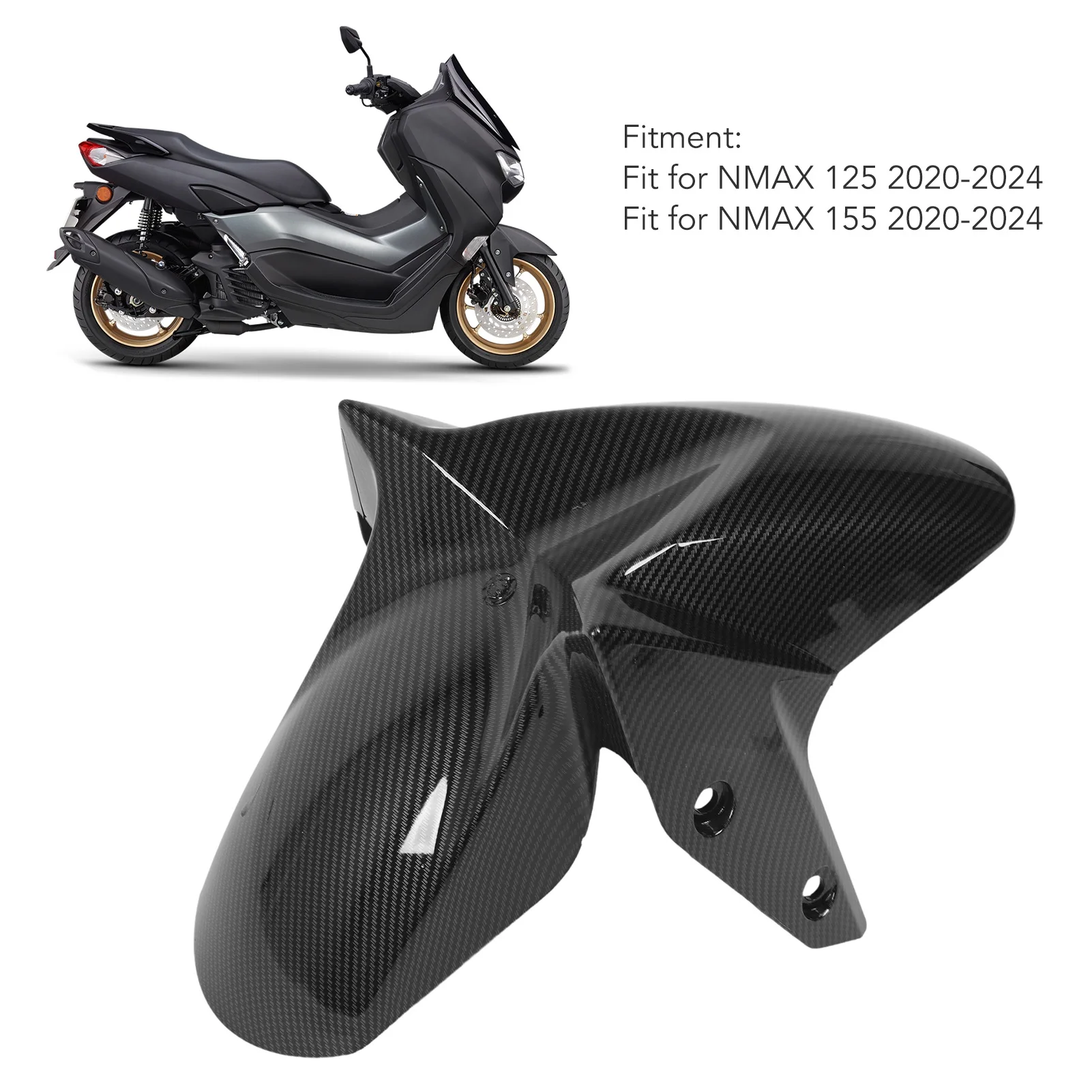 Guardabarros delantero de carbono para Yamaha NMAX 125/155 2020-2024 - imagen 5