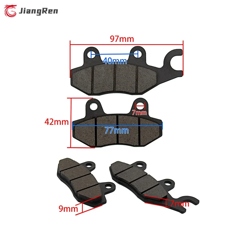 6 uds piezas de motocicleta KAZUMA 500CC ATV pastillas de freno para KAZUMA Jaguar 500CC ATV Quad delantero izquierdo delantero derecho y trasero pastillas de freno - imagen 4