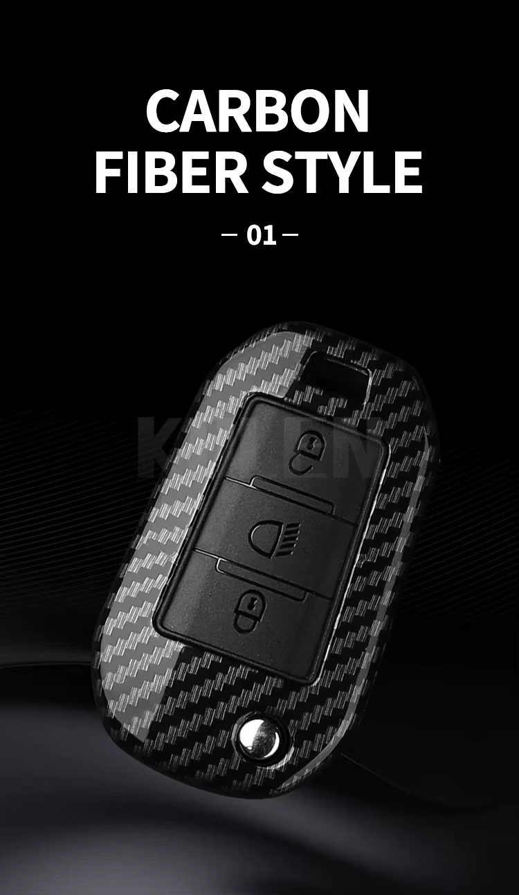 Detalle de la funda protectora para mando de automóvil