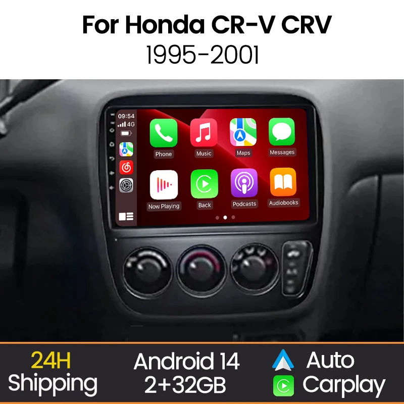 MEKEDE inalámbrico Carplay Android Auto Radio reproductor Multimedia para Honda CRV CR-V 997-2001 sistema inteligente de vehículos