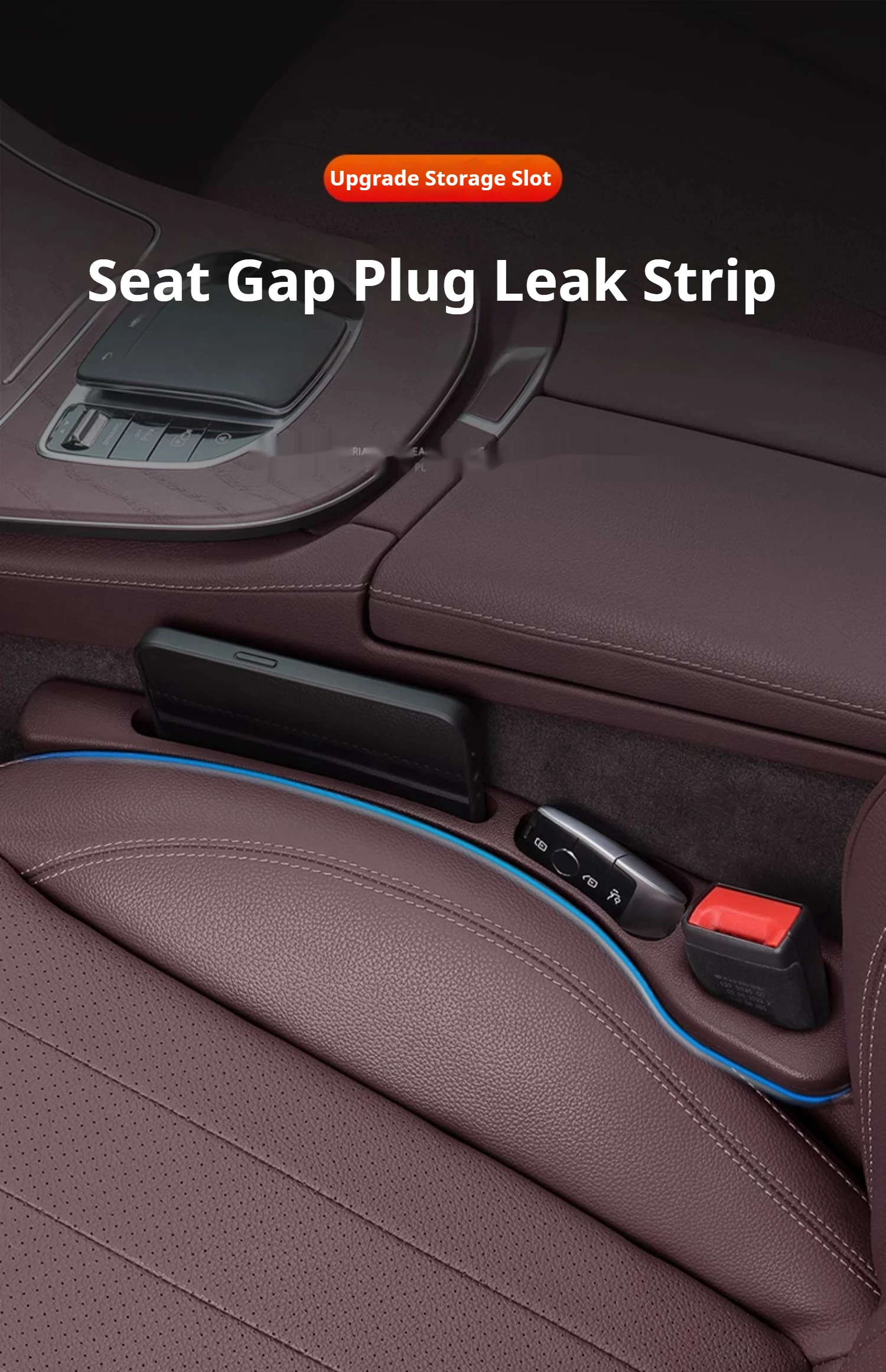Accesorio interior para mantener limpio el espacio entre asiento y consola