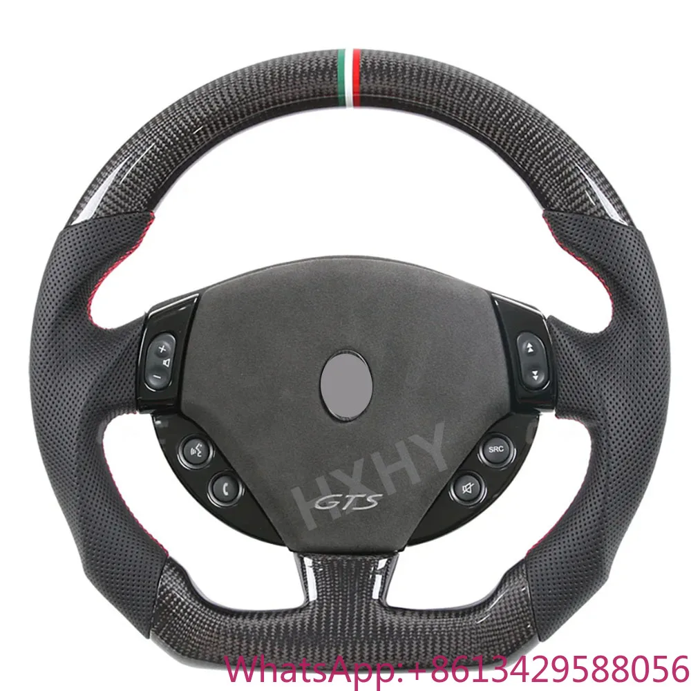 Volante de fibra de carbono para Maserati Ghibli Levante Quattroporte Granturismo GT volante personalizado