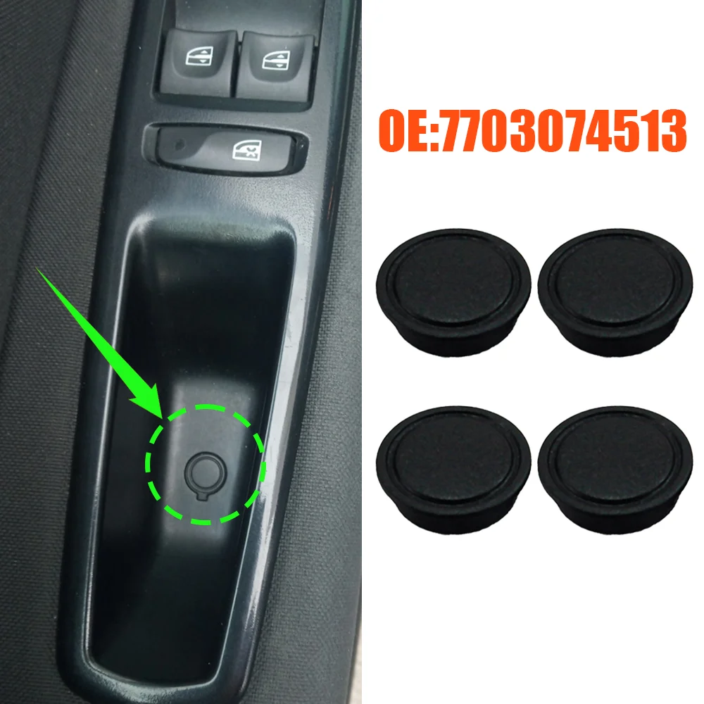 4x manija de puerta delantera Interior de coche, caja de almacenamiento, tapa de tapón de tornillo para Renault Megane II III Fluence Grand Scenic 2003-2016 7703074513