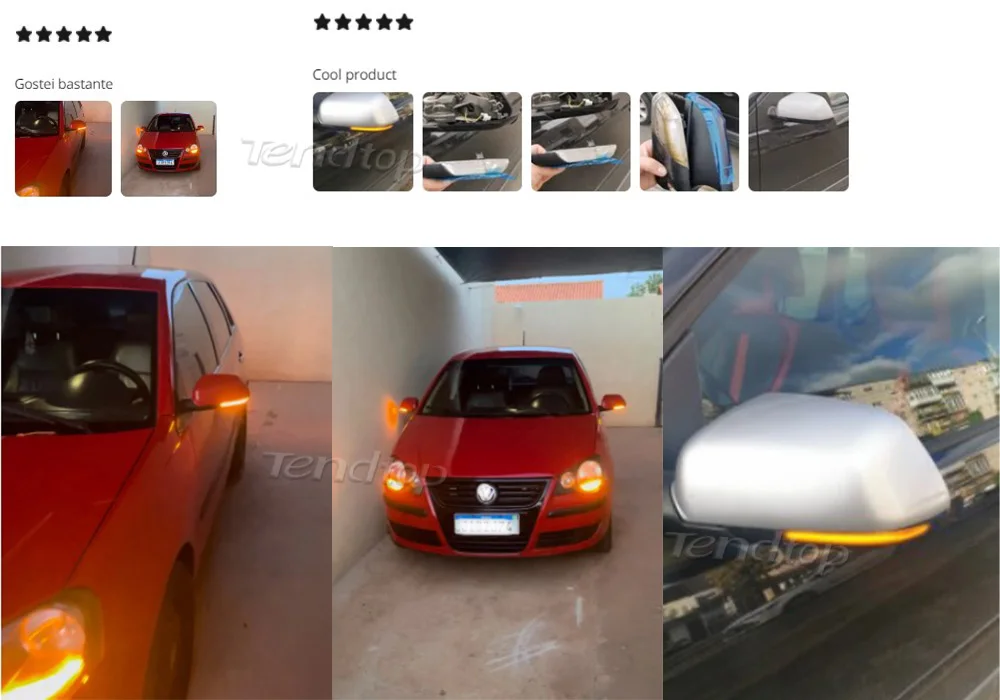 Indicadores LED dinámicos para espejo retrovisor