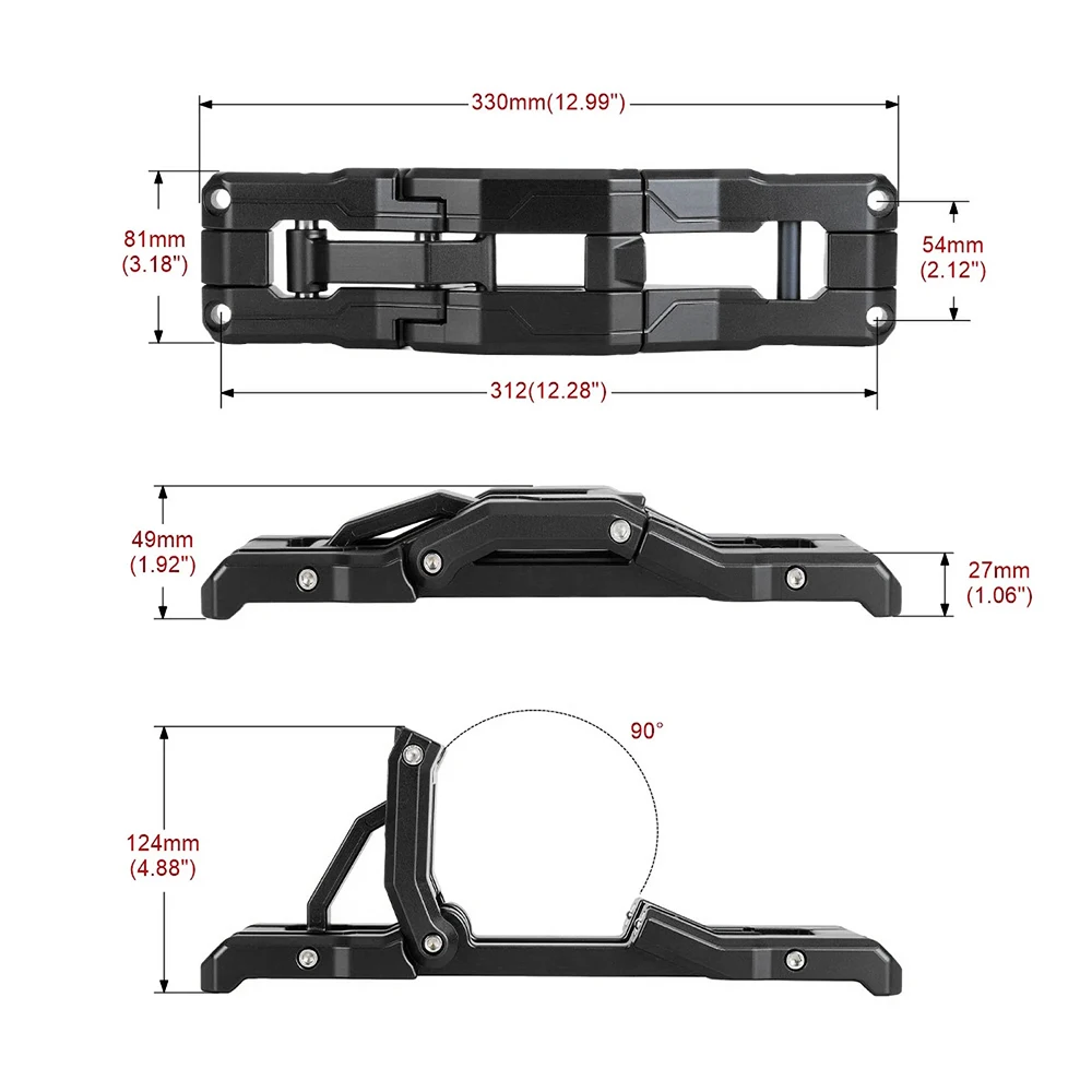 Estribo plegable de aluminio para Jeep Wrangler JK y JL - imagen 2