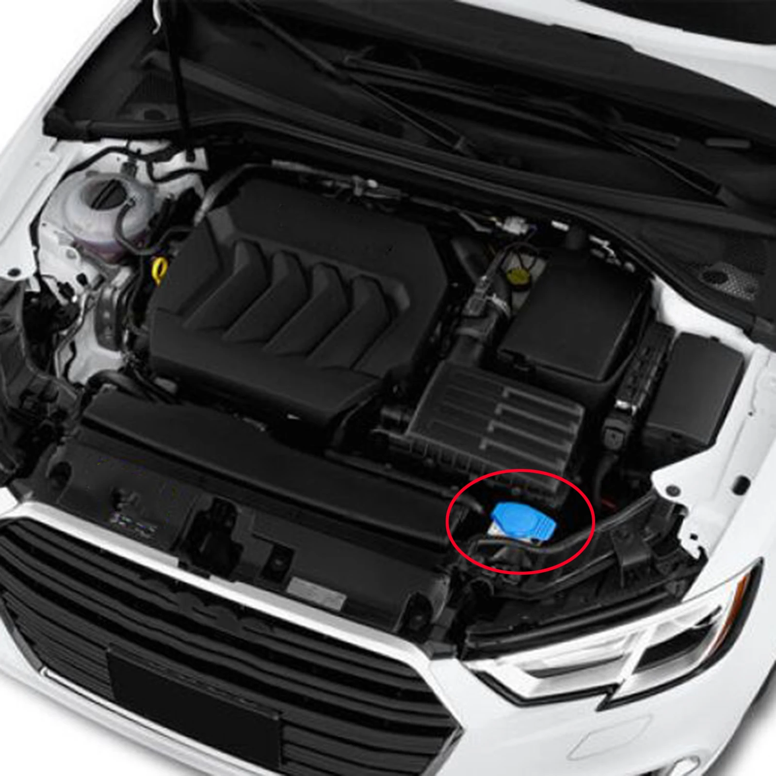 VW Depósito líquido lavaparabrisas Scirocco 2008-2017 con tapa - imagen 3